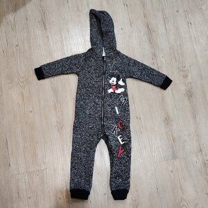 Mickey Mouse 12 18 Month Warm Zip Up Onesie